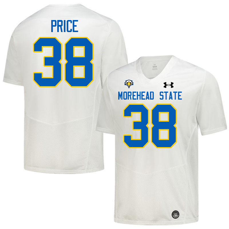 Morehead State Eagles #38 Jordan Price College Football Jerseys,Uniforms-White